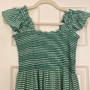 Green and Ivory MIDI Dress